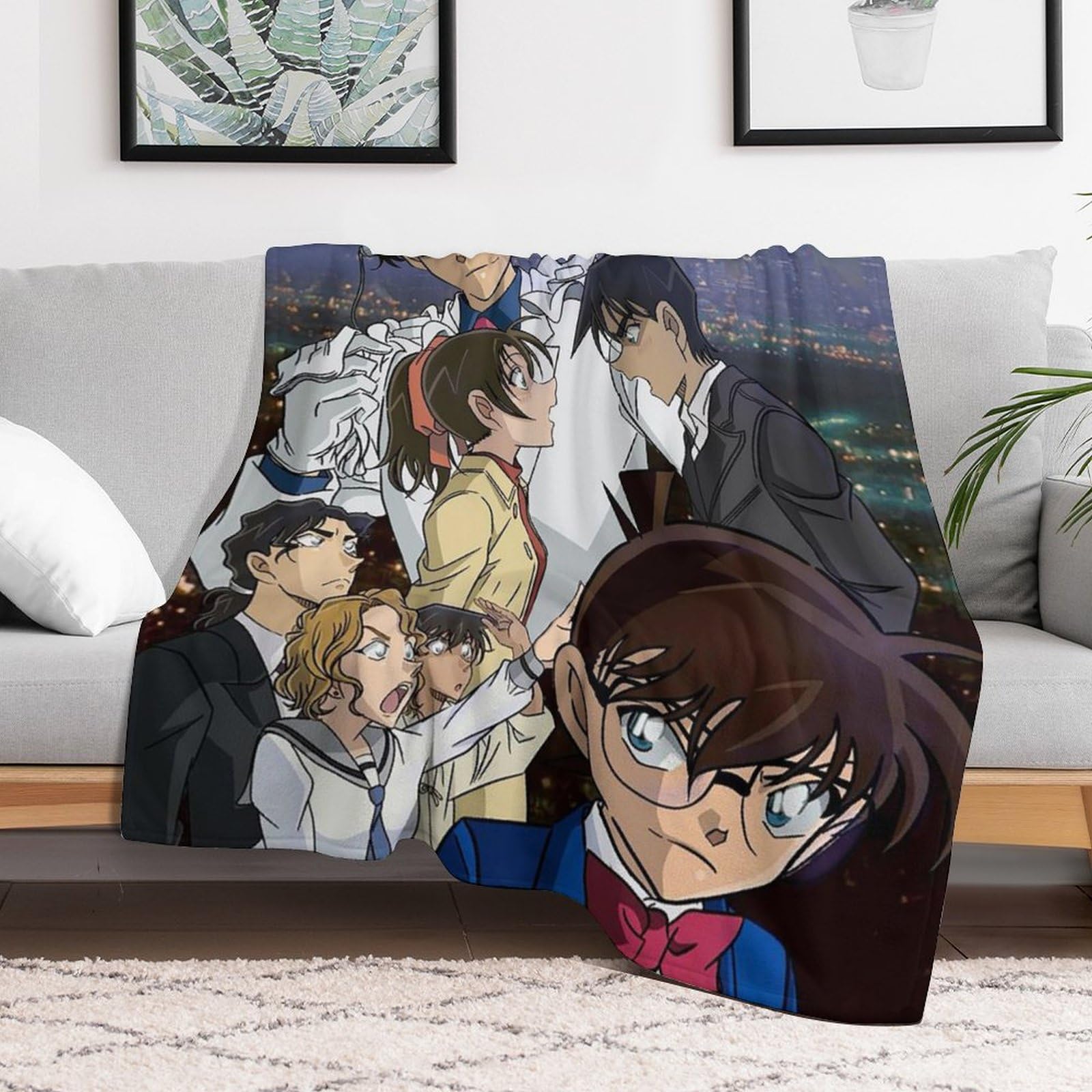 Amazon｜名探偵コナン 毛布 フランネルブランケット エアコン